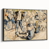 Vibrant Beach Scene Modern Art - Coney Island Inspired Wall Decor