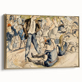 Vibrant Beach Scene Modern Art - Coney Island Inspired Wall Decor