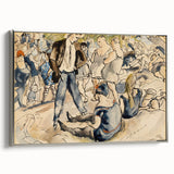 Vibrant Beach Scene Modern Art - Coney Island Inspired Wall Decor