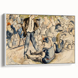 Vibrant Beach Scene Modern Art - Coney Island Inspired Wall Decor