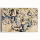 Vibrant Beach Scene Modern Art - Coney Island Inspired Wall Decor