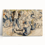 Vibrant Beach Scene Modern Art - Coney Island Inspired Wall Decor