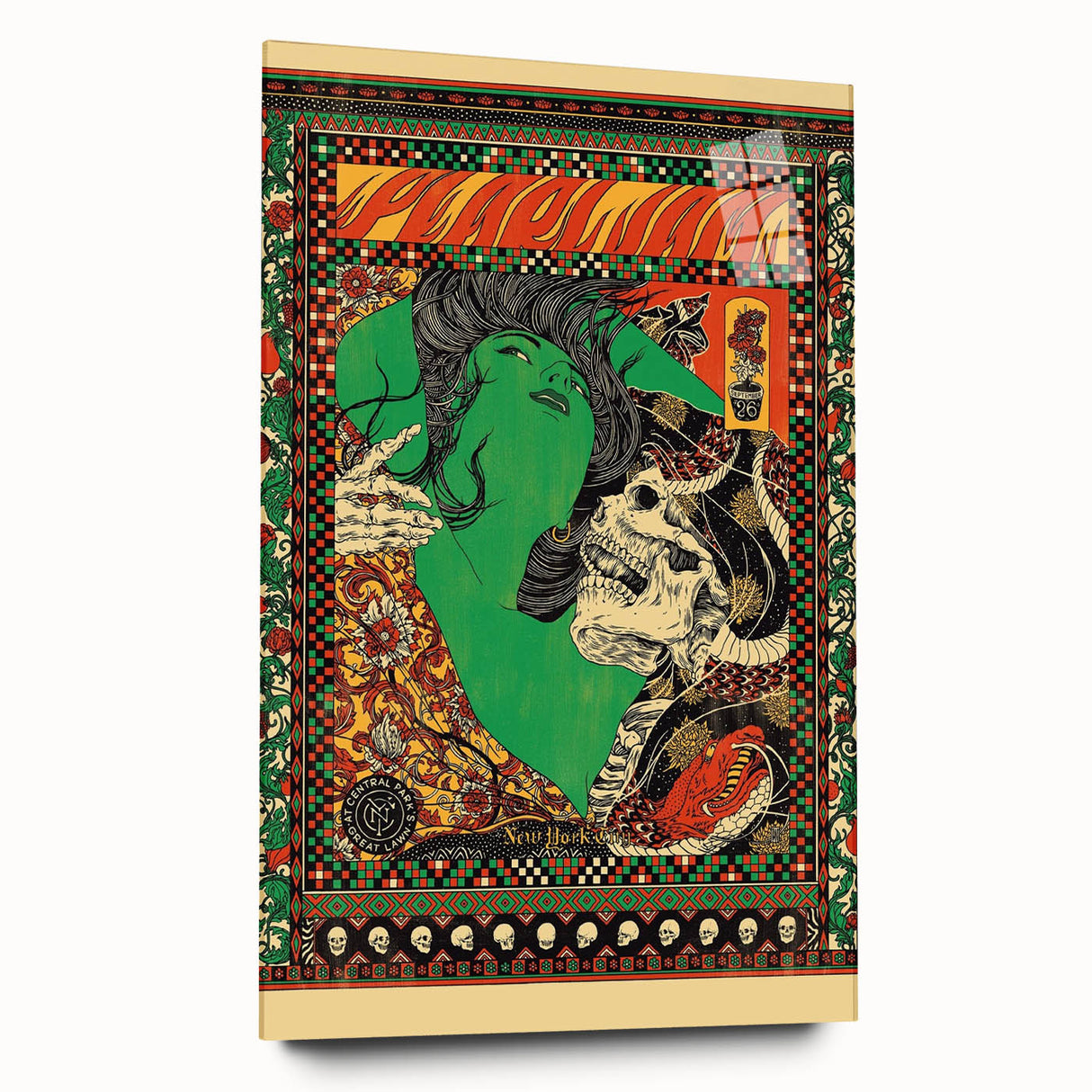 Pearl Jam Concert Poster - Retro Rock Art with Bold Illustrations