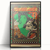Pearl Jam Concert Poster - Retro Rock Art with Bold Illustrations