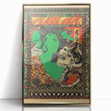 Pearl Jam Concert Poster - Retro Rock Art with Bold Illustrations