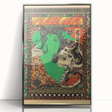 Pearl Jam Concert Poster - Retro Rock Art with Bold Illustrations