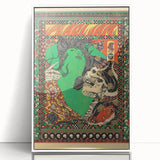 Pearl Jam Concert Poster - Retro Rock Art with Bold Illustrations