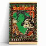 Pearl Jam Concert Poster - Retro Rock Art with Bold Illustrations