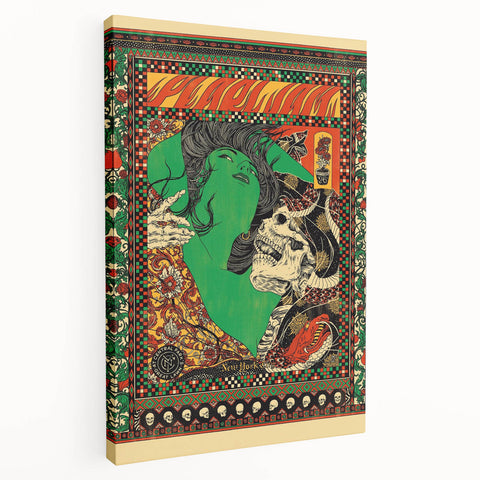 Pearl Jam Concert Poster - Retro Rock Art with Bold Illustrations