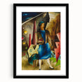 Realistic Wall Art: Abstract Urban Woman Scene Realism Canvas Print
