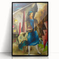 Realistic Wall Art: Abstract Urban Woman Scene Realism Canvas Print
