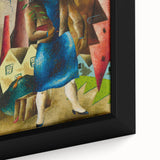 Realistic Wall Art: Abstract Urban Woman Scene Realism Canvas Print