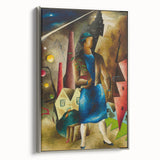 Realistic Wall Art: Abstract Urban Woman Scene Realism Canvas Print