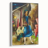 Realistic Wall Art: Abstract Urban Woman Scene Realism Canvas Print