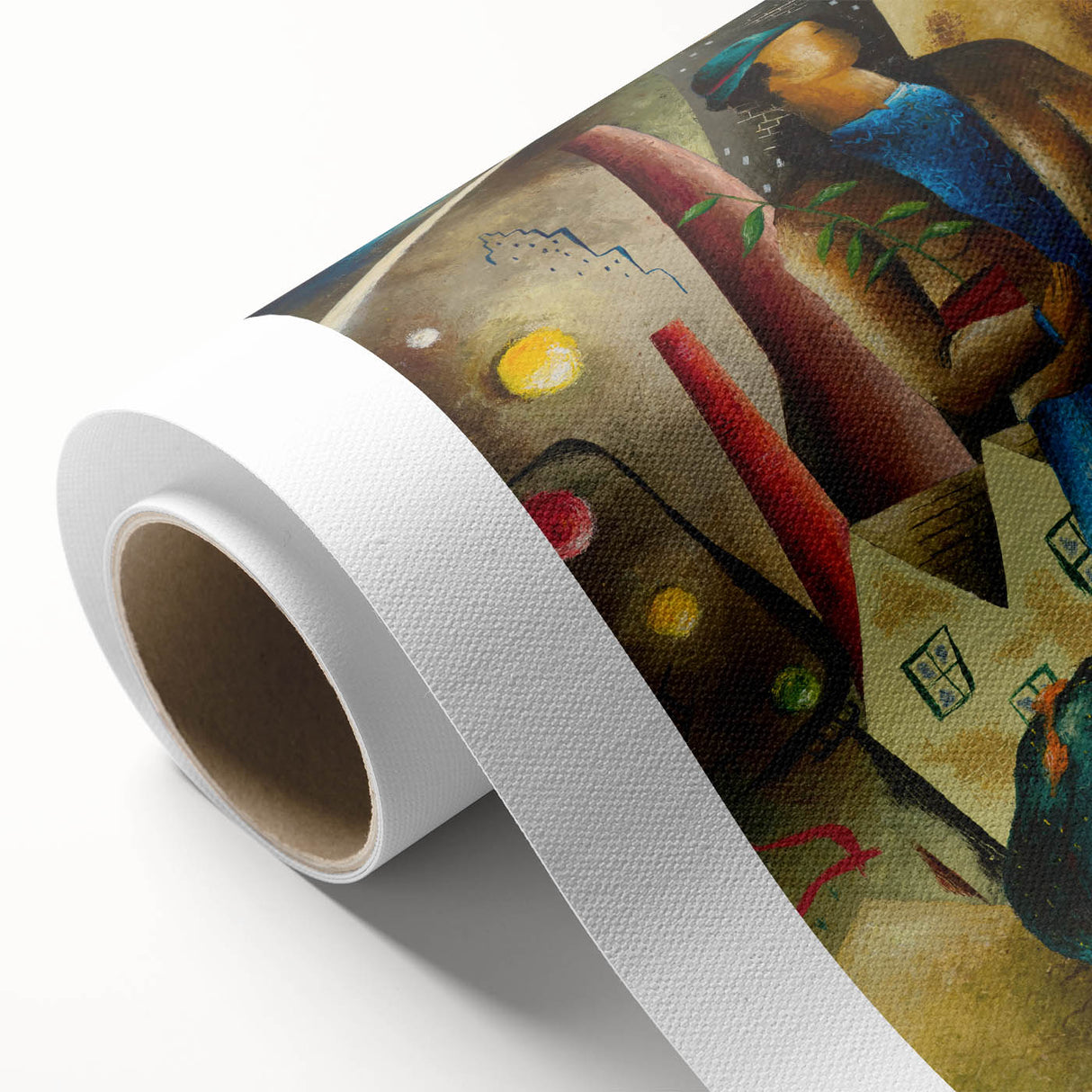 Realistic Wall Art: Abstract Urban Woman Scene Realism Canvas Print