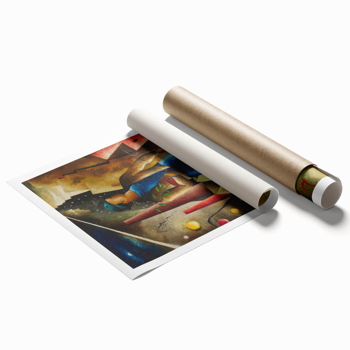 Realistic Wall Art: Abstract Urban Woman Scene Realism Canvas Print