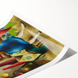 Realistic Wall Art: Abstract Urban Woman Scene Realism Canvas Print