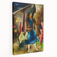 Realistic Wall Art: Abstract Urban Woman Scene Realism Canvas Print