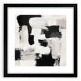 Minimalist Abstract Wall Art – Black, White & Beige Modern Canvas