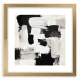 Minimalist Abstract Wall Art – Black, White & Beige Modern Canvas