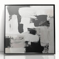 Minimalist Abstract Wall Art – Black, White & Beige Modern Canvas