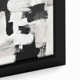 Minimalist Abstract Wall Art – Black, White & Beige Modern Canvas