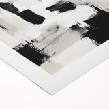 Minimalist Abstract Wall Art – Black, White & Beige Modern Canvas