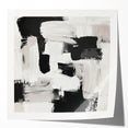 Minimalist Abstract Wall Art – Black, White & Beige Modern Canvas