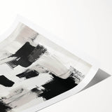 Minimalist Abstract Wall Art – Black, White & Beige Modern Canvas