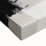 Minimalist Abstract Wall Art – Black, White & Beige Modern Canvas