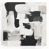 Minimalist Abstract Wall Art – Black, White & Beige Modern Canvas
