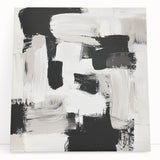 Minimalist Abstract Wall Art – Black, White & Beige Modern Canvas