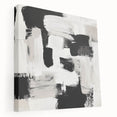 Minimalist Abstract Wall Art – Black, White & Beige Modern Canvas