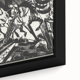 Expressionist Art: The Riding School | Bold Franz Marc Black Print