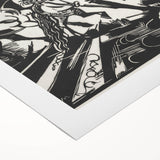 Expressionist Art: The Riding School | Bold Franz Marc Black Print