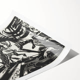 Expressionist Art: The Riding School | Bold Franz Marc Black Print