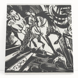 Expressionist Art: The Riding School | Bold Franz Marc Black Print