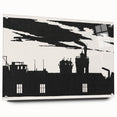 Industrial Silhouette Modern Art - Monochrome Cityscape Wall Decor
