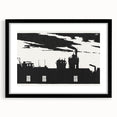 Industrial Silhouette Modern Art - Monochrome Cityscape Wall Decor