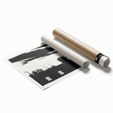 Industrial Silhouette Modern Art - Monochrome Cityscape Wall Decor