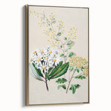 Fine Art Realism: Antique Botanical Floral Illustration Wall Art Canvas
