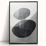 Framed and Canvas Dining Room Art – Black Abstract Design