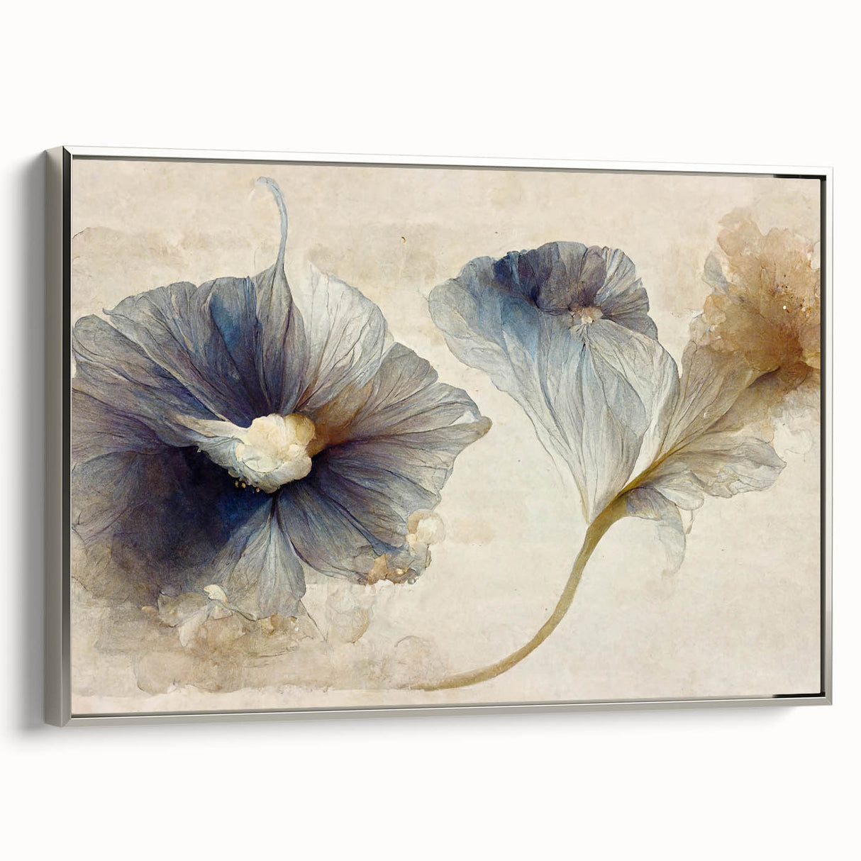 Large Abstract Floral Wall Art – Canvas Print for Living Room