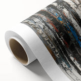 Abstract floral design on rolled canvas, showcasing vibrant colors and intricate patterns, ideal for modern home decor. Packaged securely in a cardboard tube for protection during shipping.