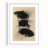 Abstract minimalist wall art showcasing a sleek white frame with a soft mat, designed to enhance modern interiors, perfect for contemporary home decor.