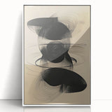 Framed minimalist abstract wall art featuring a sleek white design, ideal for modern home decor. Perfect for adding a touch of elegance to any interior space.