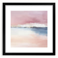 Large Abstract Wall Art – Soft Pink, White & Blue Minimalist Canvas