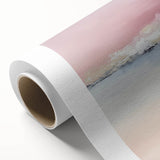 Large Abstract Wall Art – Soft Pink, White & Blue Minimalist Canvas