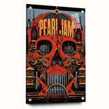 Pearl Jam Concert Poster - Retro Rock Art with Bold Graphics