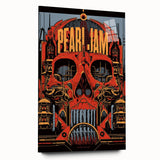 Pearl Jam Concert Poster - Retro Rock Art with Bold Graphics
